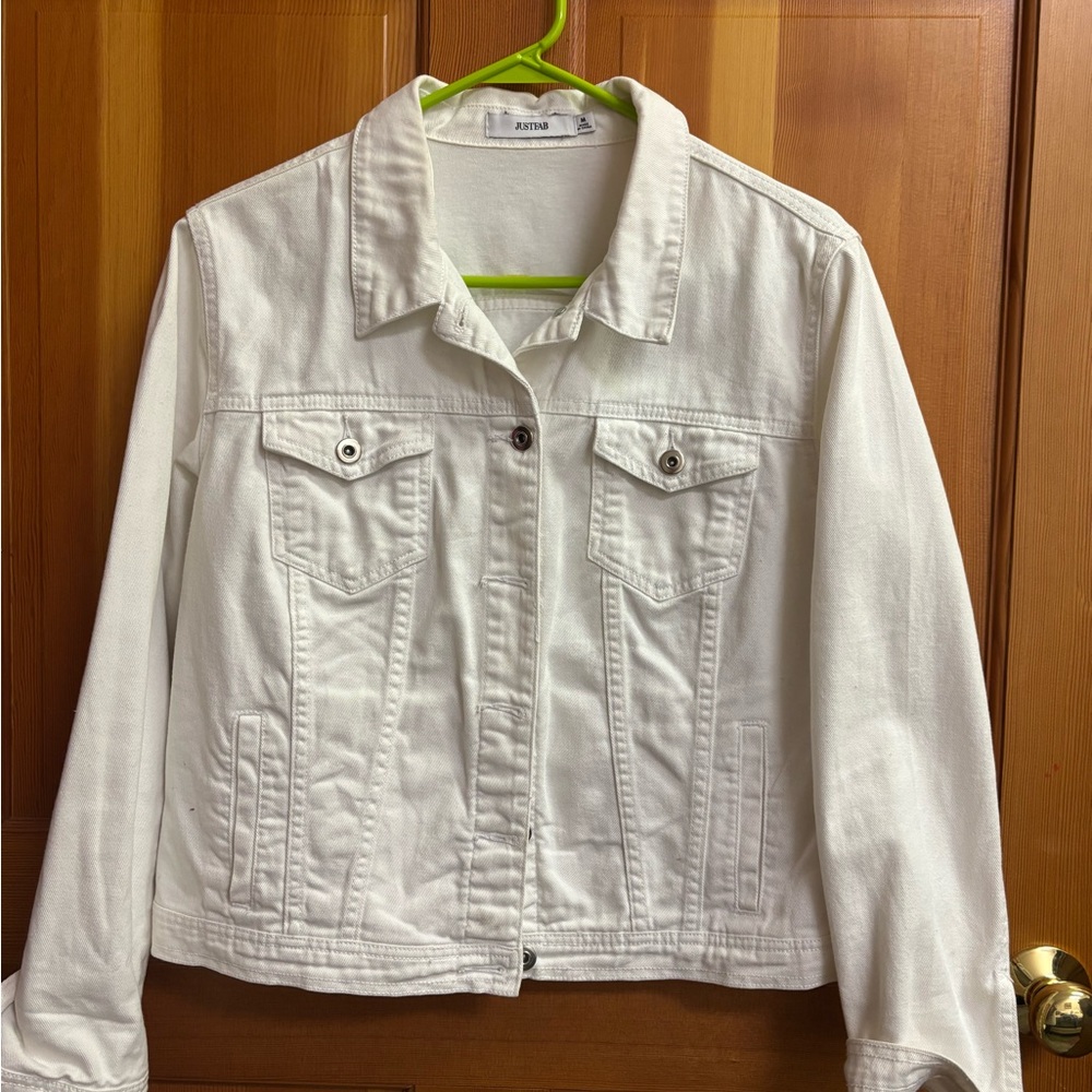 White jean jacket